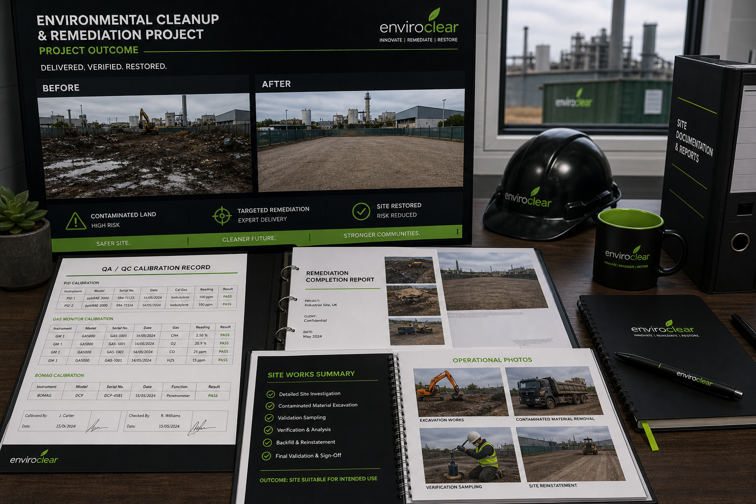 Environmental remediation project with clarity documentation