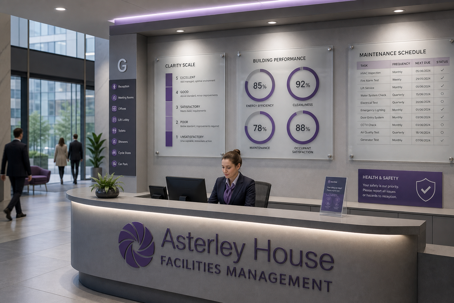 Facilities management clarity board